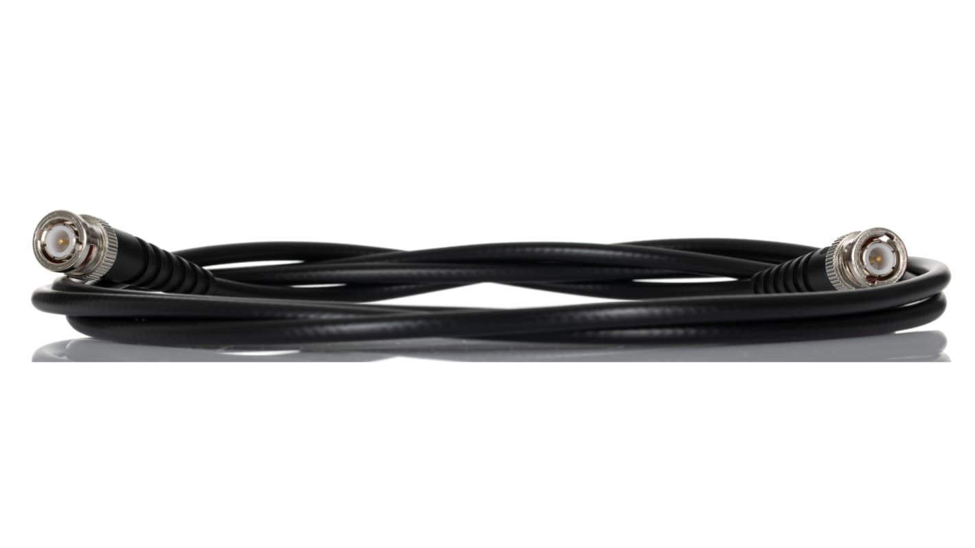 Cable coaxial RG58 RS PRO, 50 Ω, con. A: BNC, Macho, con. B: BNC, Macho, long. 2m