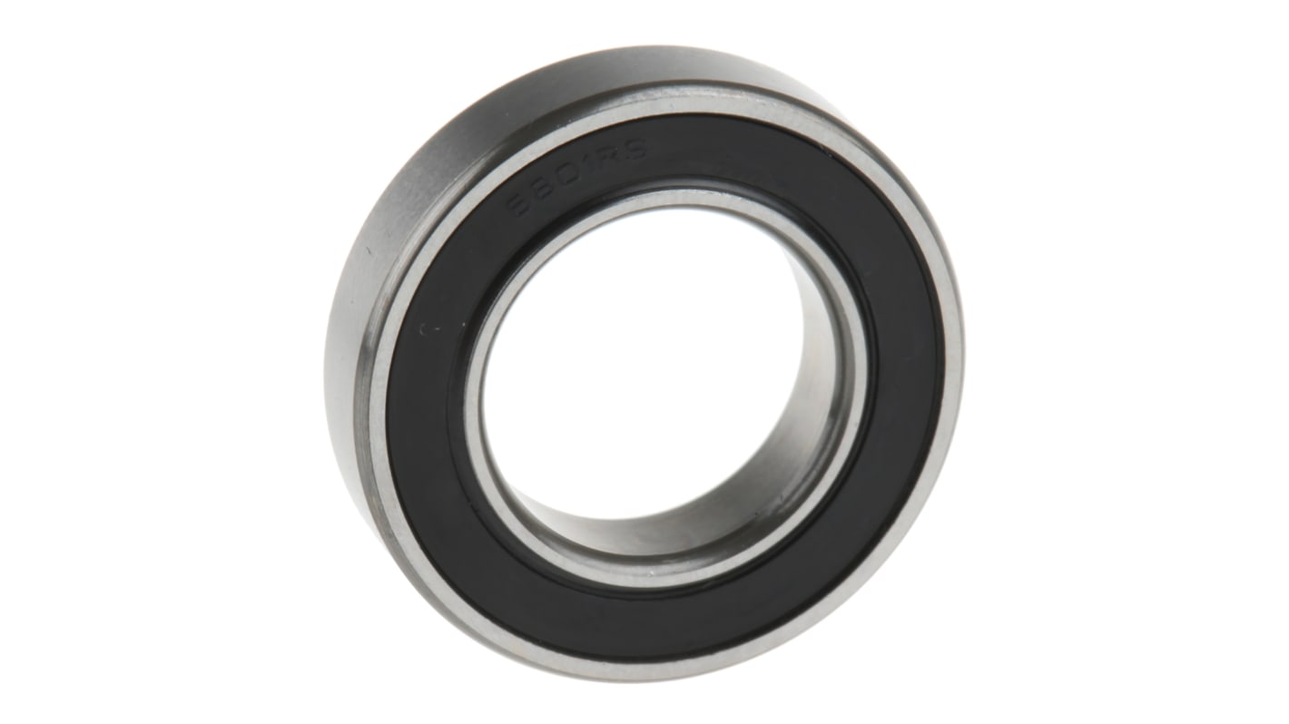 SKF 61801-2RS1 Single Row Deep Groove Ball Bearing- Both Sides Sealed 12mm I.D, 21mm O.D