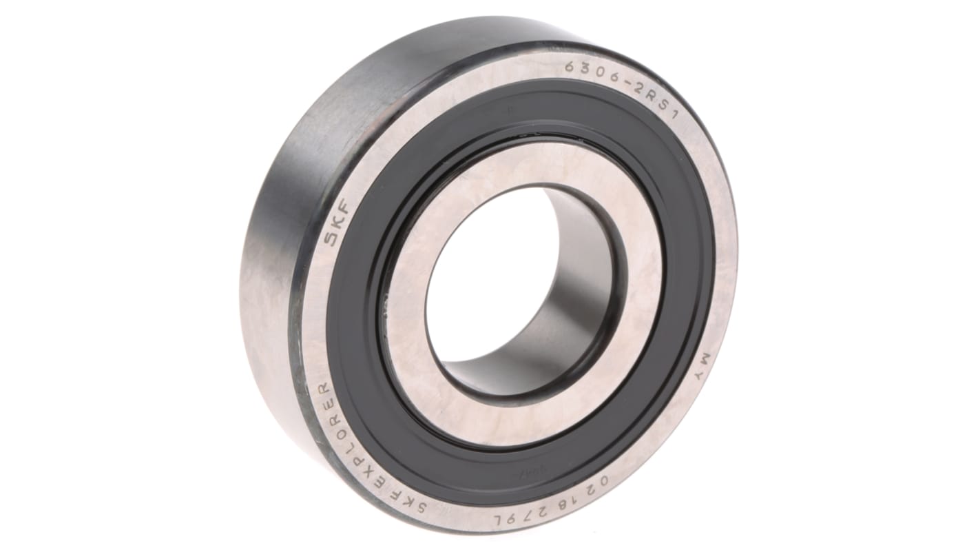 SKF 6306-2RS1 Single Row Deep Groove Ball Bearing- Both Sides Sealed 30mm I.D, 72mm O.D