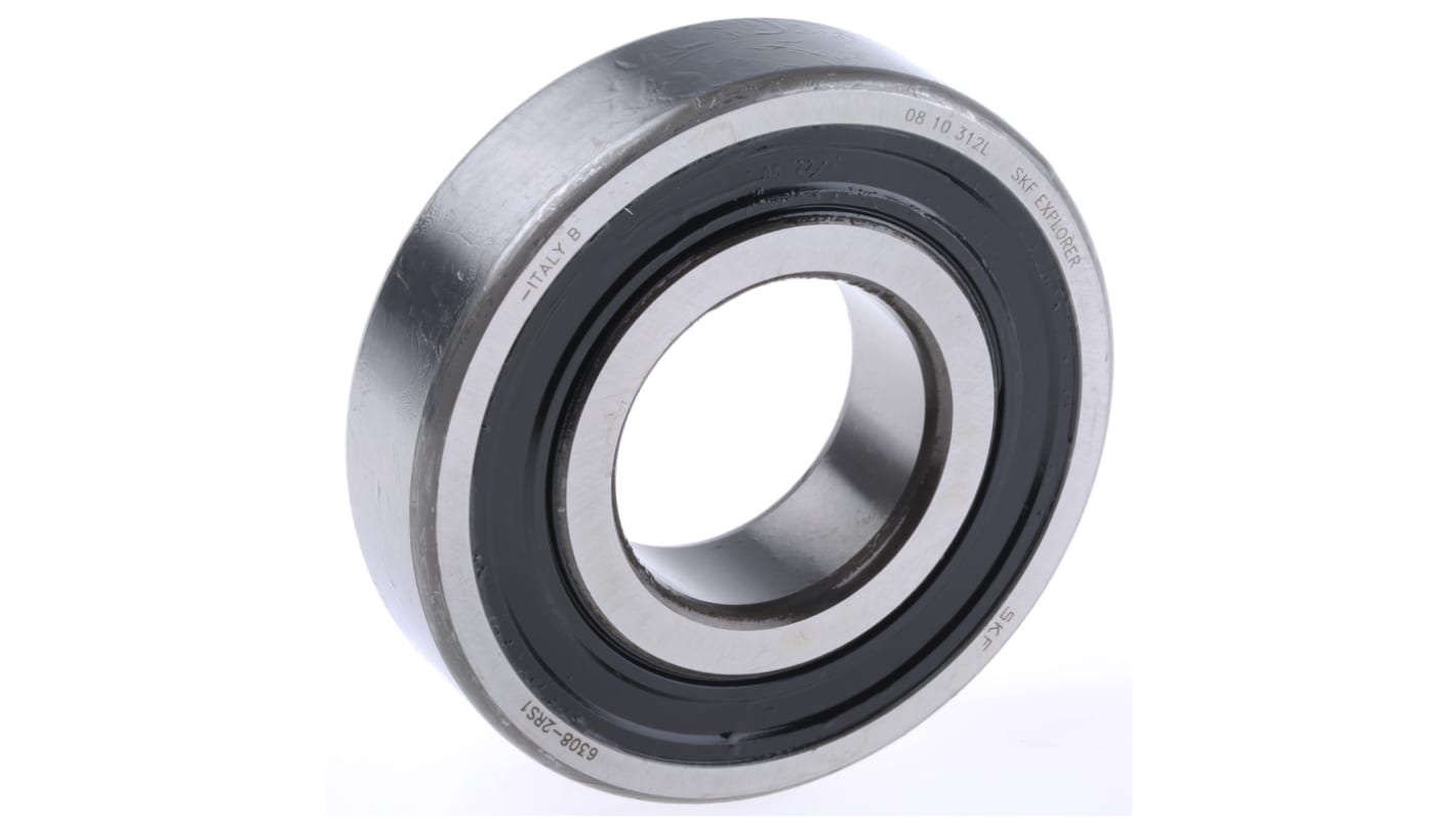 SKF 6308-2RS1 Single Row Deep Groove Ball Bearing- Both Sides Sealed 40mm I.D, 90mm O.D