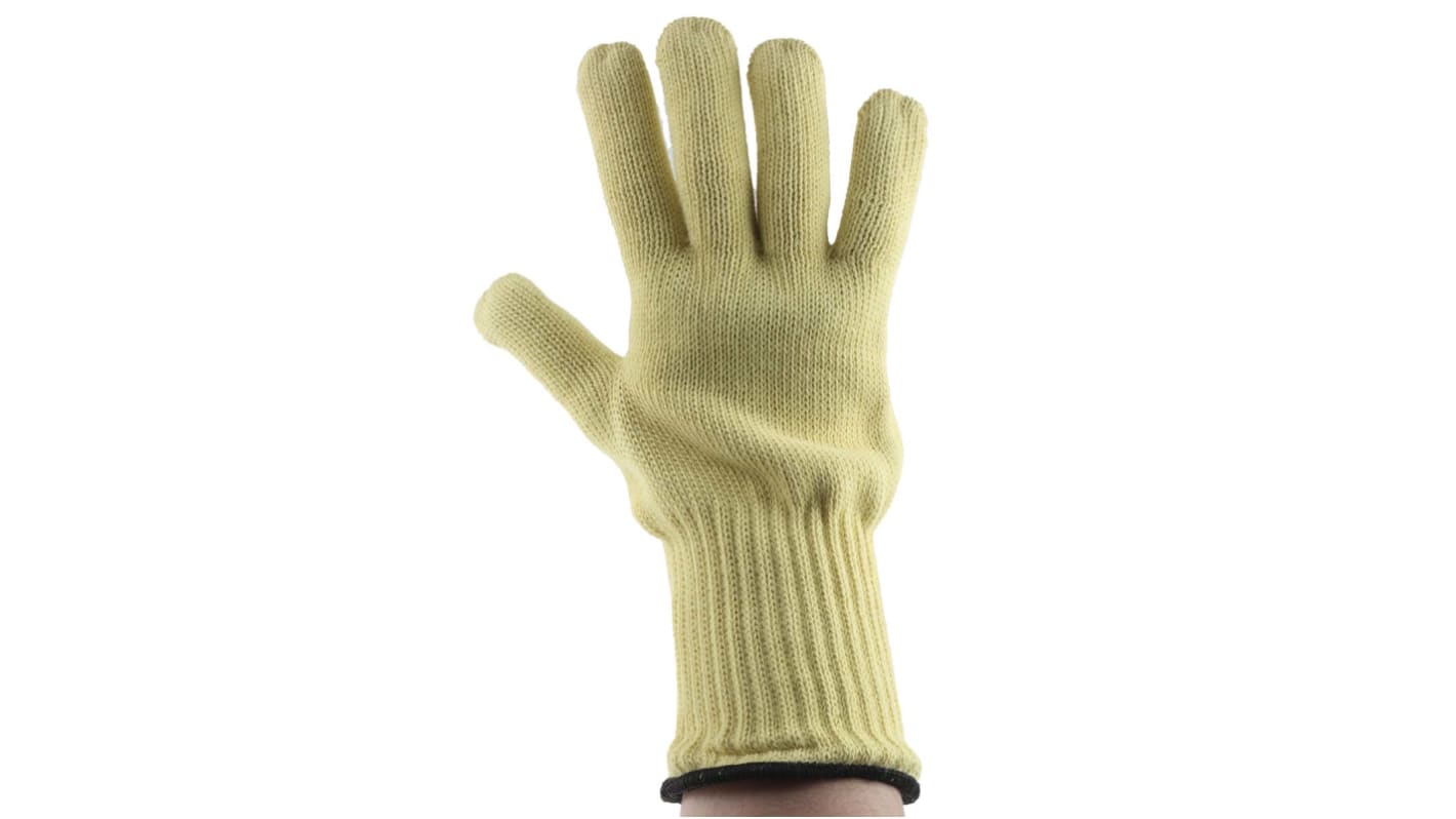 Ansell Mercury Yellow Aramid Knit Heat Resistant Work Gloves, Size 10, Large