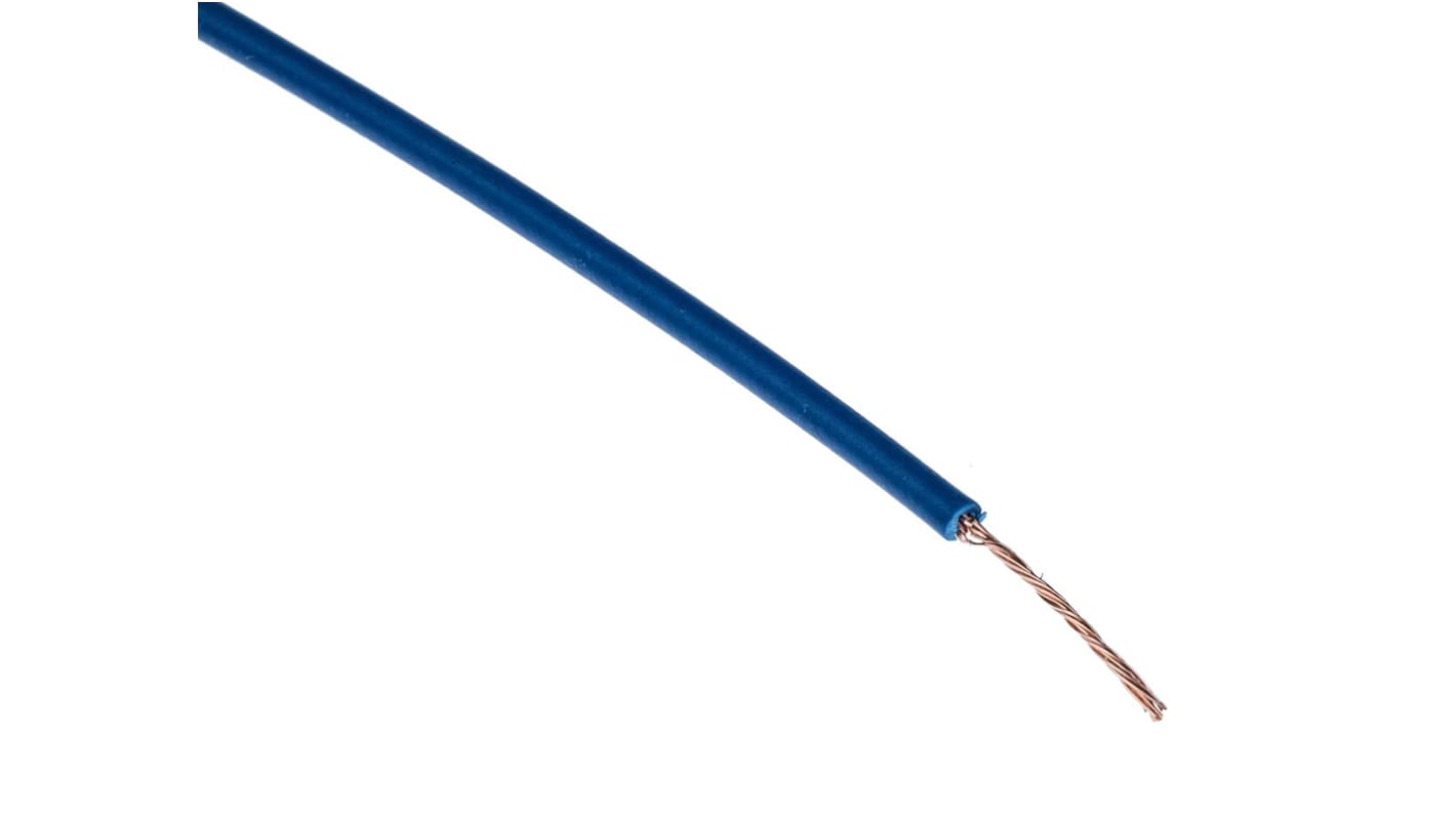 Przewód montażowy 0,25 mm² Niebieski Staubli PVC 23 AWG 500 V dł. 100m 66/0,07 mm +70°C RoHS Compliant