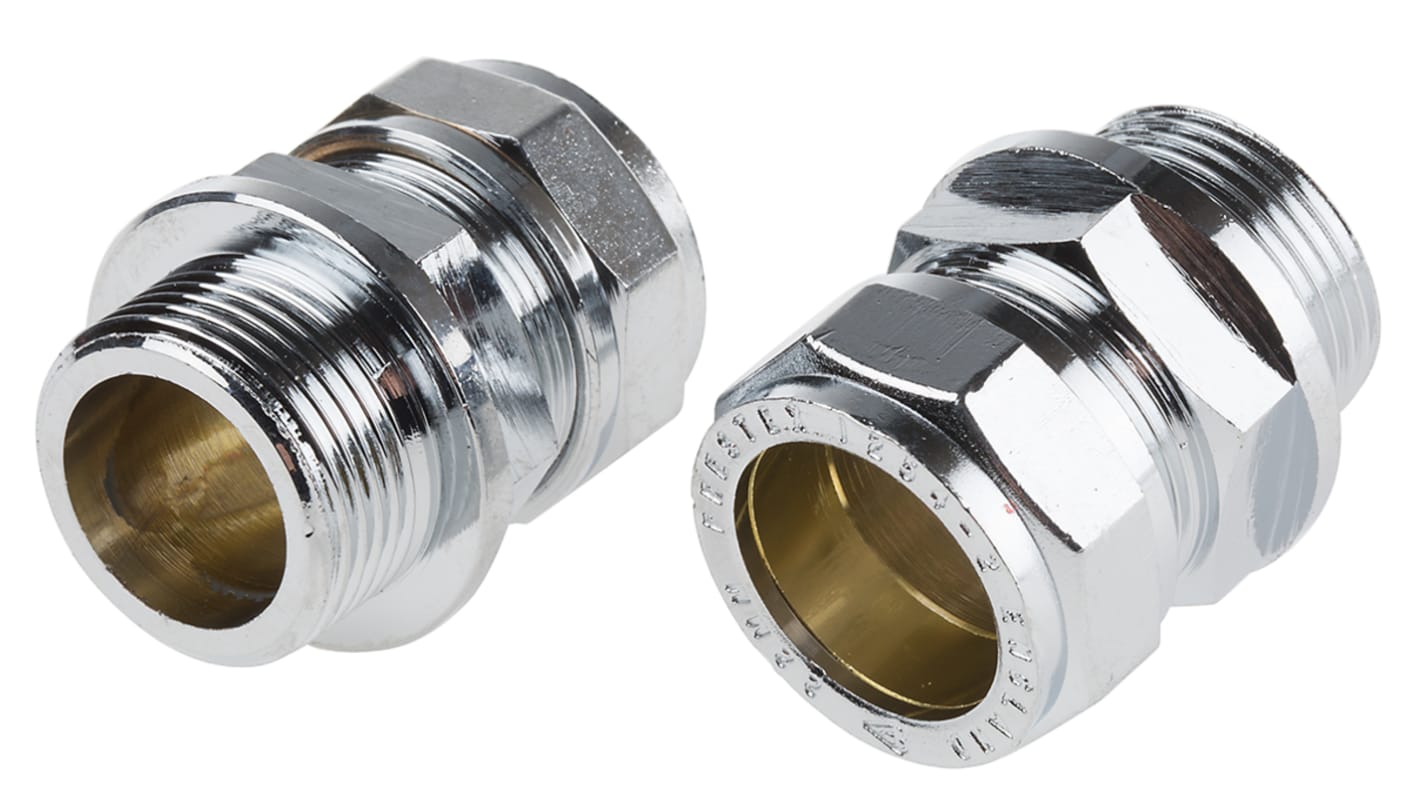 RS PRO Brass Compression Fitting, Straight Coupler