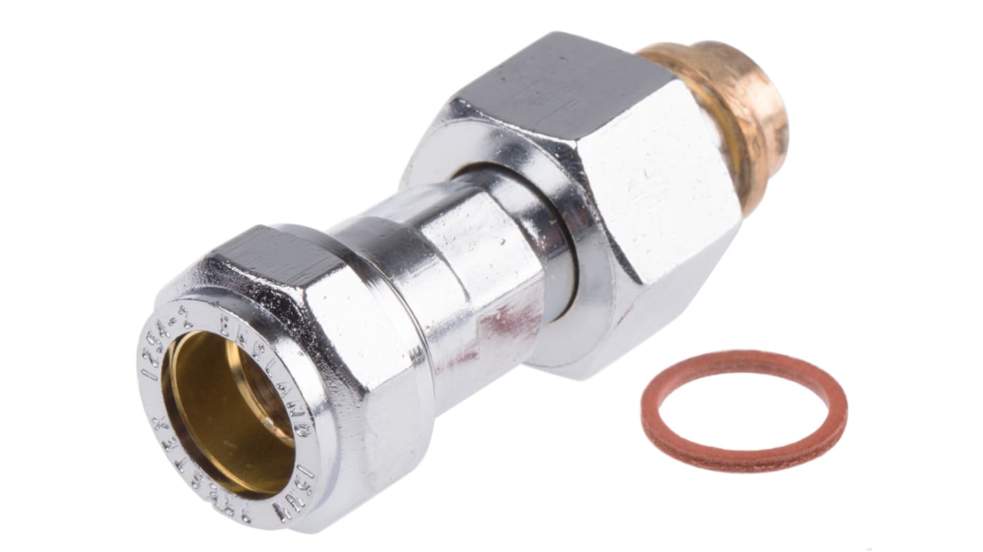 RS PRO Brass Compression Fitting, Straight Tap Coupler