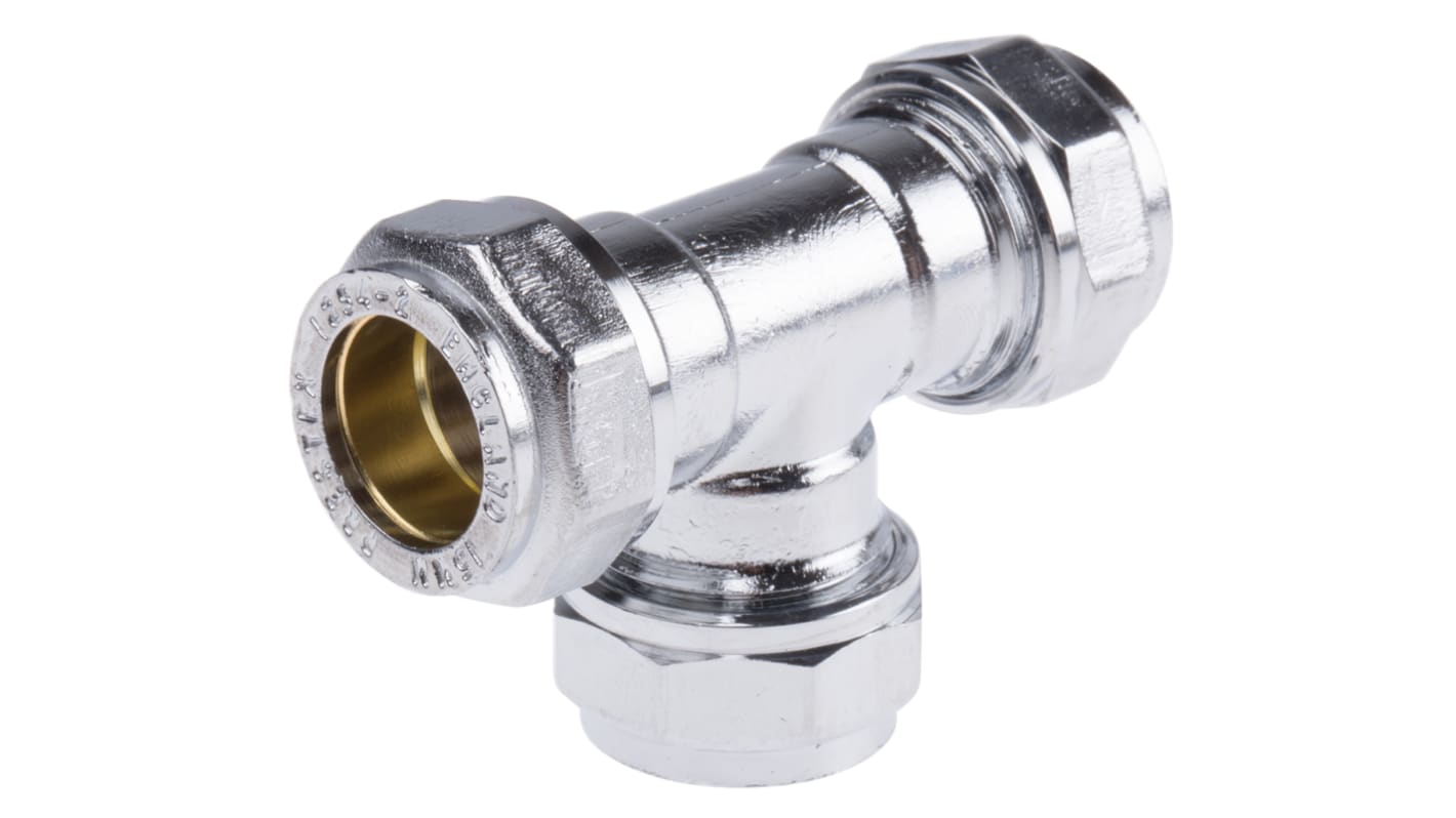 RS PRO Brass Compression Fitting Equal Tee