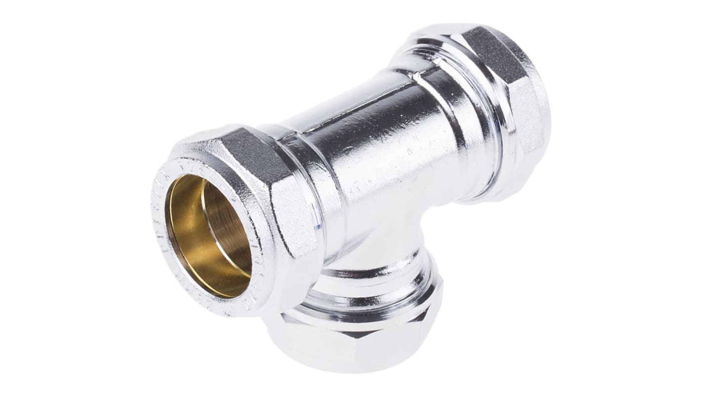 RS PRO Brass Compression Fitting Equal Tee