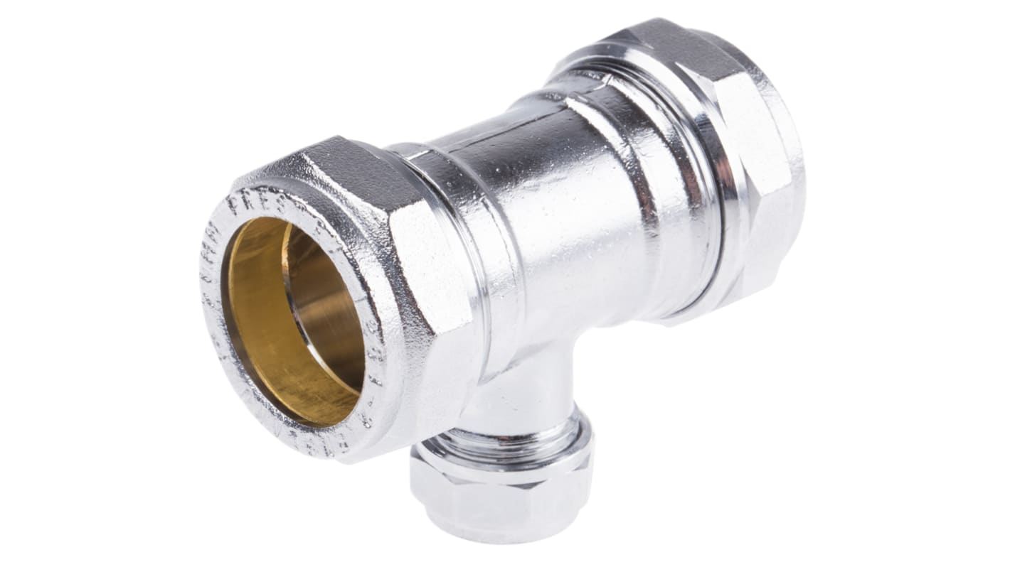 RS PRO Brass Compression Fitting Reducer Tee