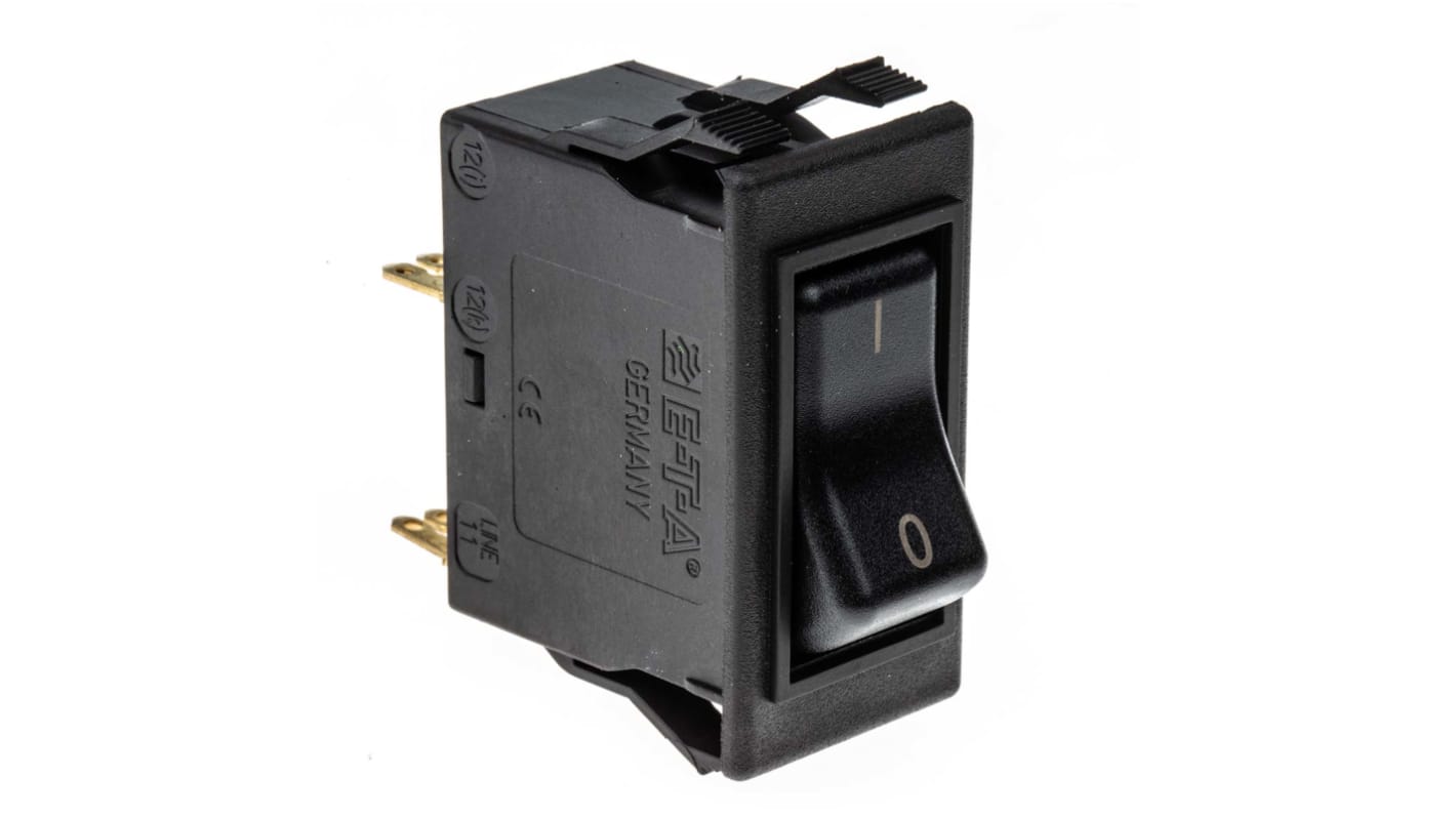 ETA Thermal Circuit Breaker - 3120 2 Pole 250V Voltage Rating Snap In, 1A Current Rating