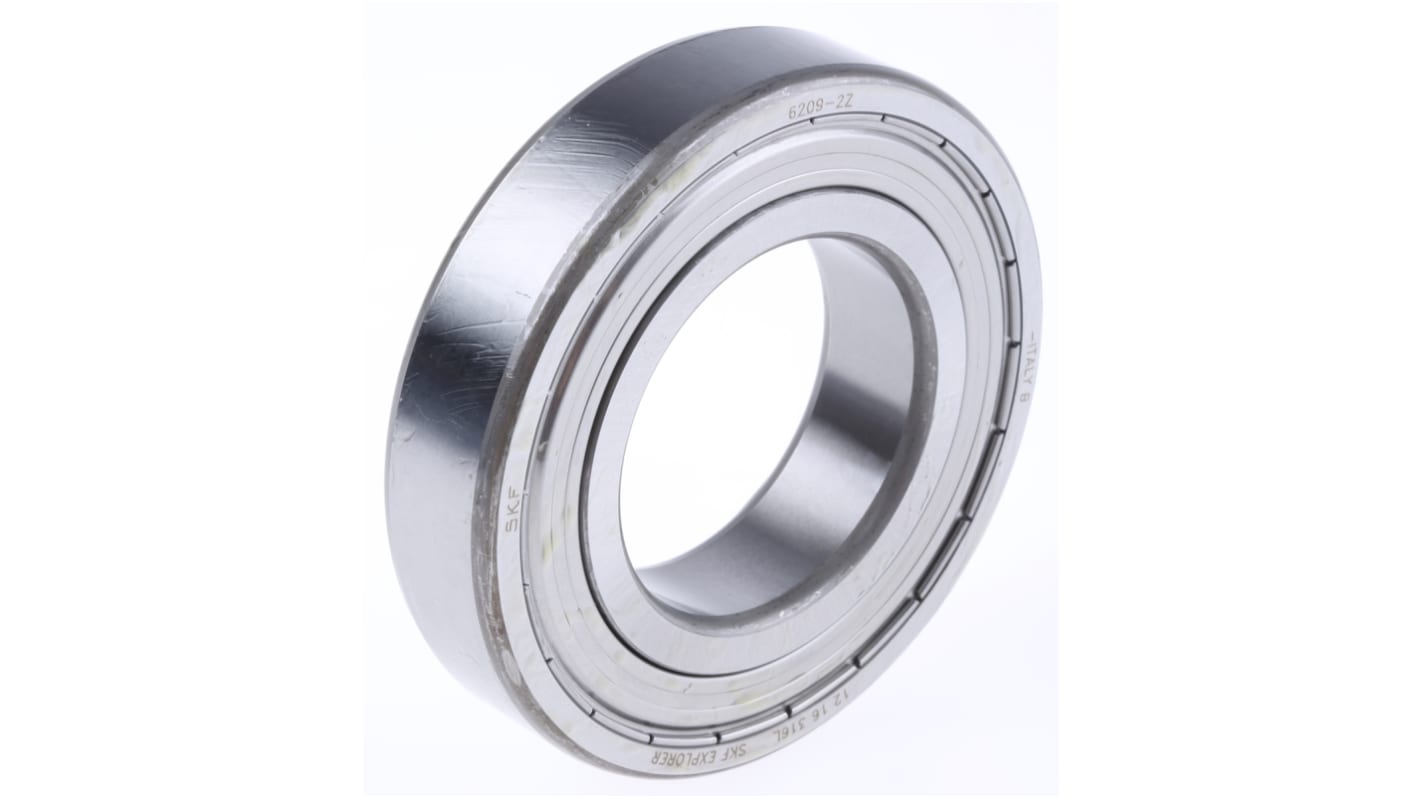 SKF 6209-2Z Single Row Deep Groove Ball Bearing- Both Sides Shielded 45mm I.D, 85mm O.D