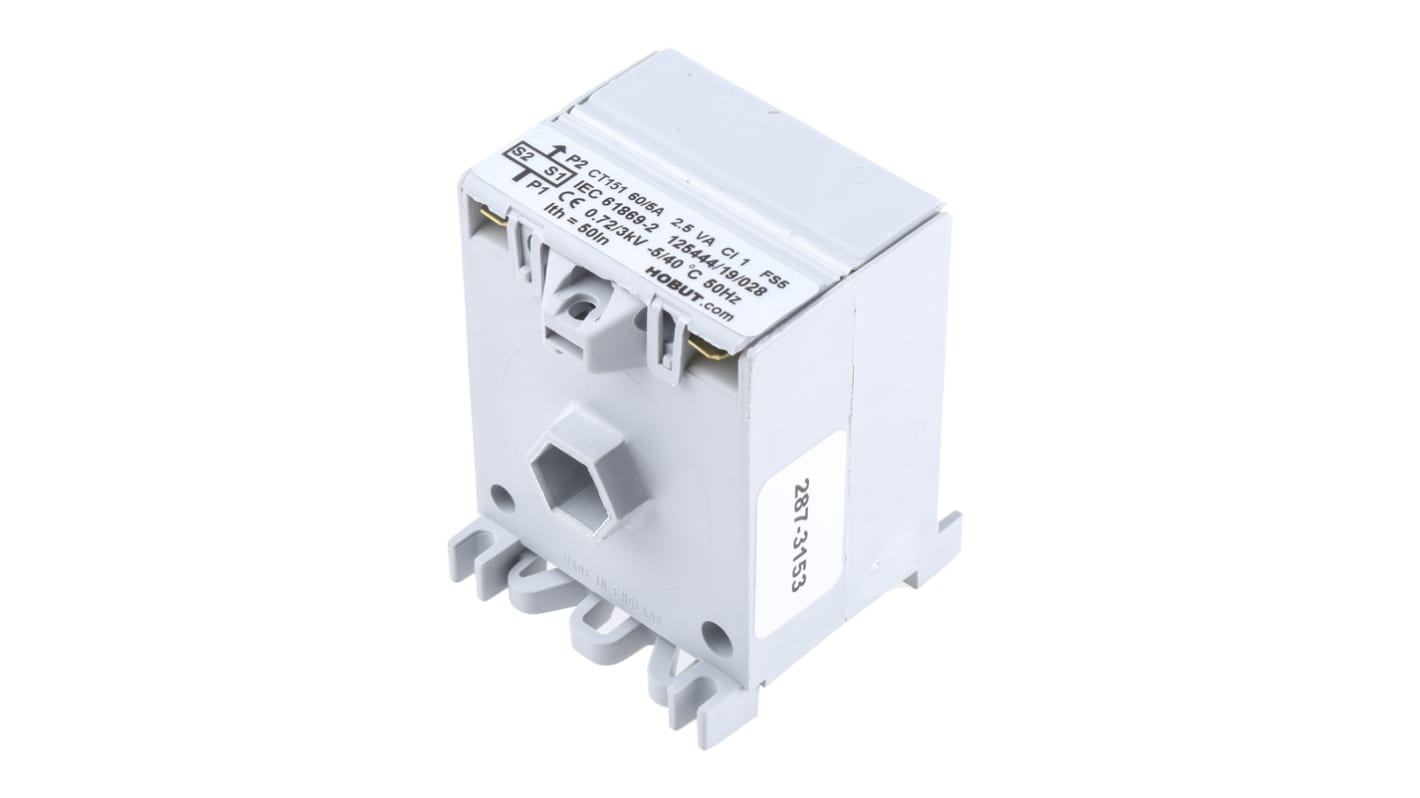 HOBUT CT151 Series Straight Through Current Transformer, 60:5, 14mm Bore