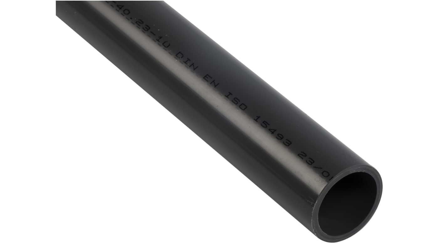 Georg Fischer PVC Pipe, 2m long x 40mm OD, 3.0mm Wall Thickness