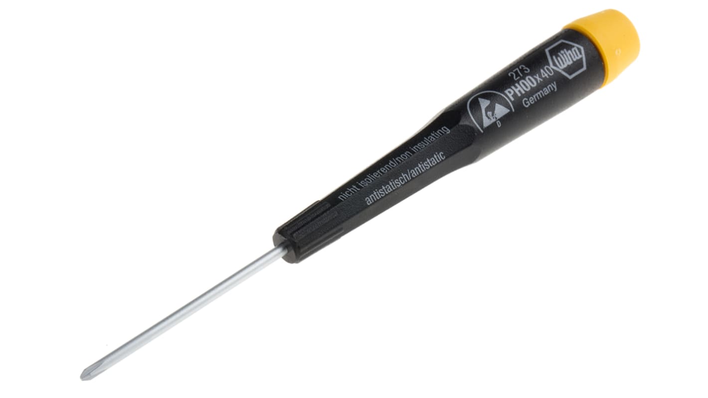 Wiha Tools Phillips Screwdriver, PH00 Tip, 40 mm Blade, 120 mm Overall