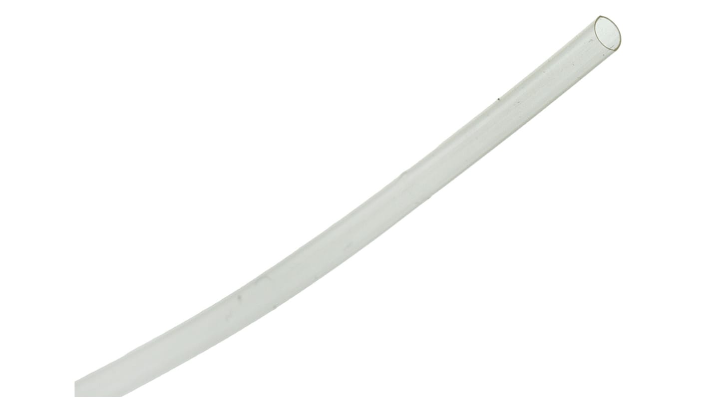 TE Connectivity Heat Shrink Tubing, Clear 1.6mm Sleeve Dia. x 1.2m Length 2:1 Ratio, RT-375 Series