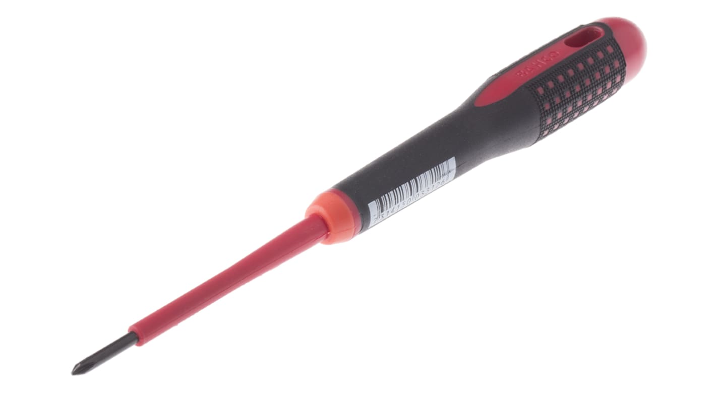 Bahco Phillips  Screwdriver, PH0 Tip, 75 mm Blade, VDE/1000V, 197 mm Overall