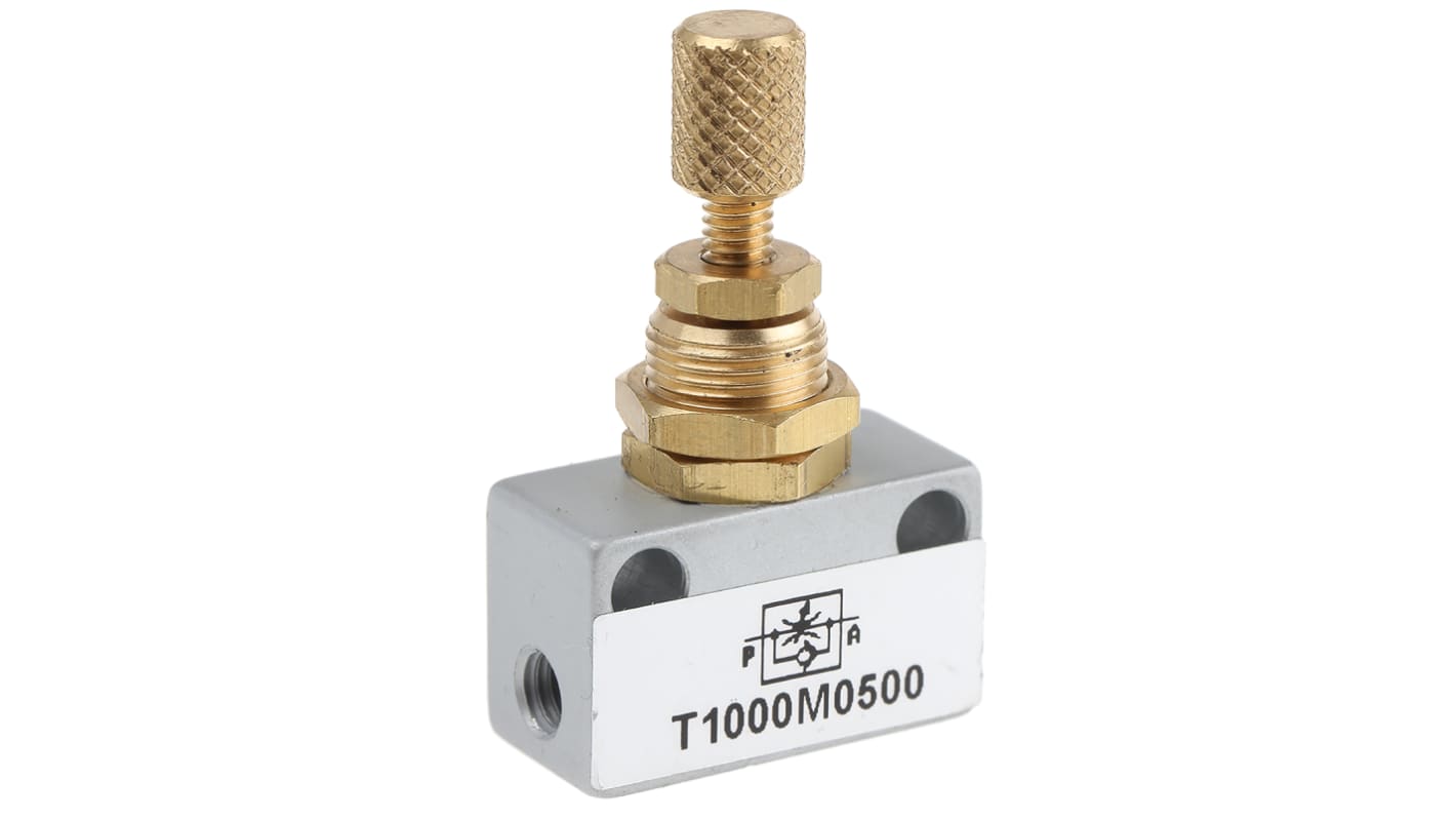 T1000M0500 T1000 Series Threaded Flow Regulator, M5 Female