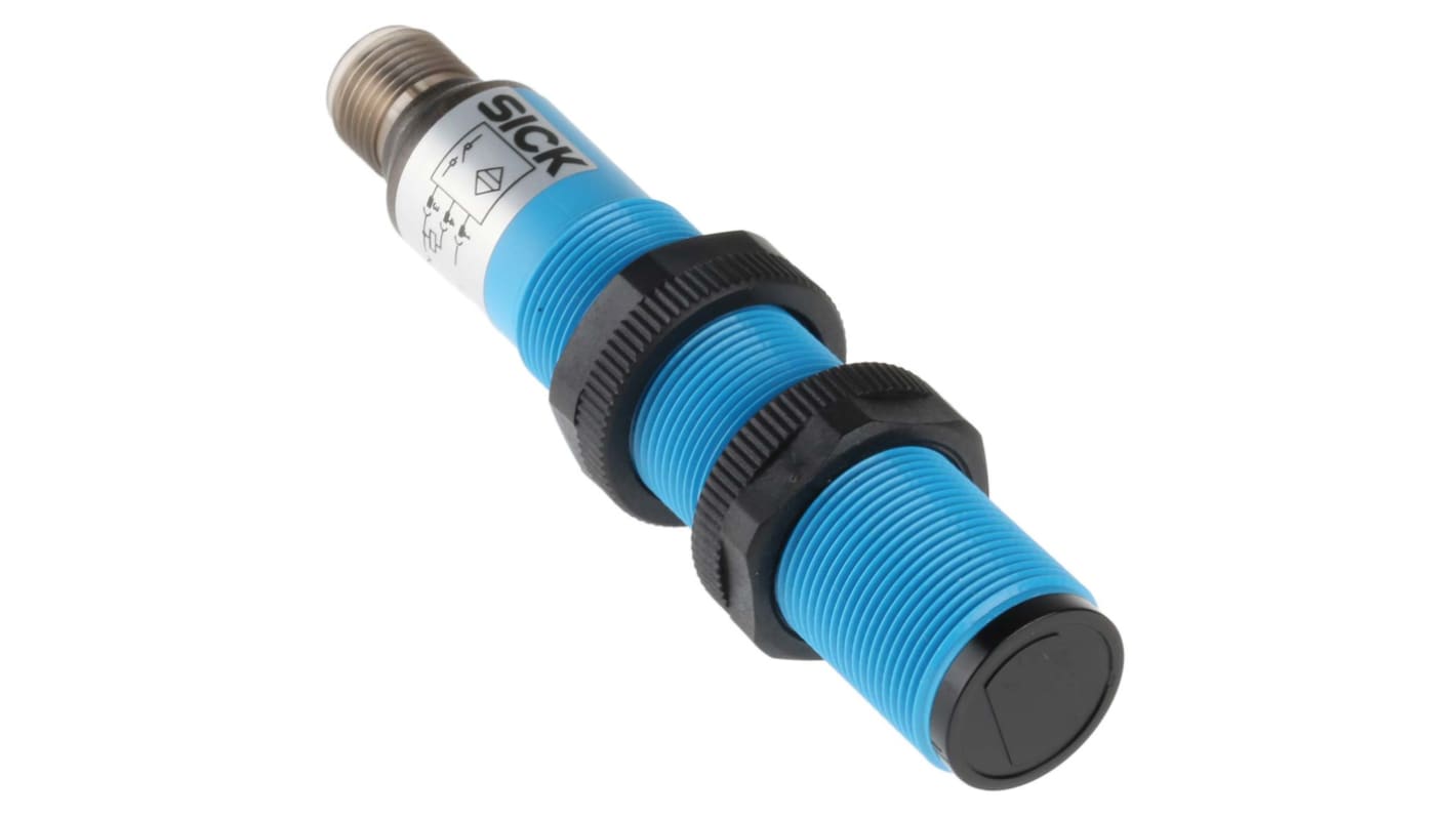 Sick Diffuse Photoelectric Sensor, Barrel Sensor, 2 mm → 100 mm Detection Range