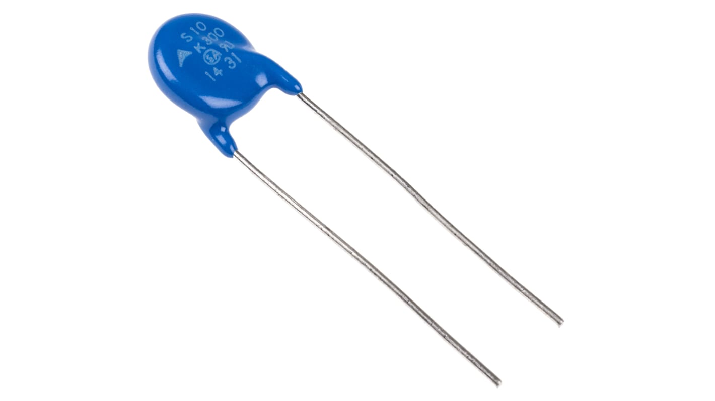 EPCOS Metalloxid-Varistor, 200pF, 470V, 300V, 47J, Metall / 25A, 2500A max., mm, Ø 12mm, 5.1mm