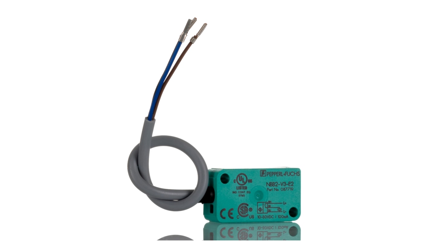 Sensor de proximidad Pepperl + Fuchs, alcance 2 mm, salida PNP, 10 → 30 Vdc, IP67, 1kHz