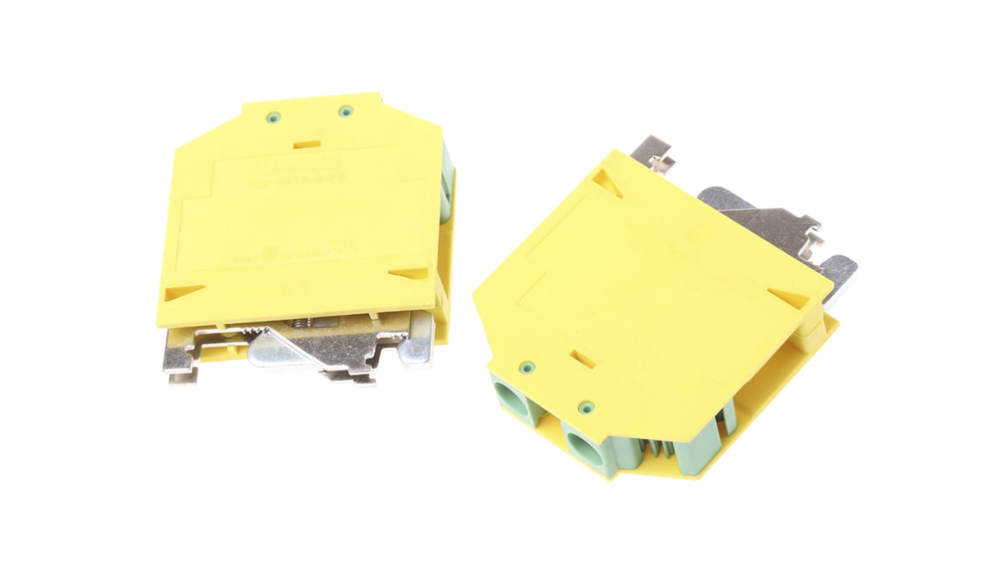 0790527 Phoenix Contact 2Way Earth Terminal Block, 26 → 10 AWG Wire