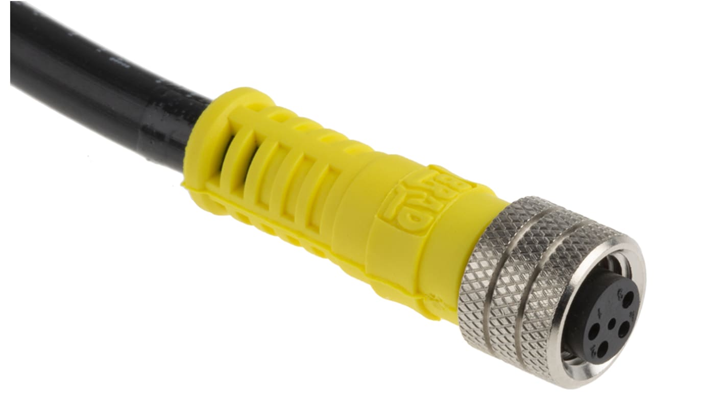 Cable de conexión Brad from Molex, con. A M8 Hembra, 4 polos, con. B Sin terminación, cod.: A, long. 2m, 30 V, 3 A,