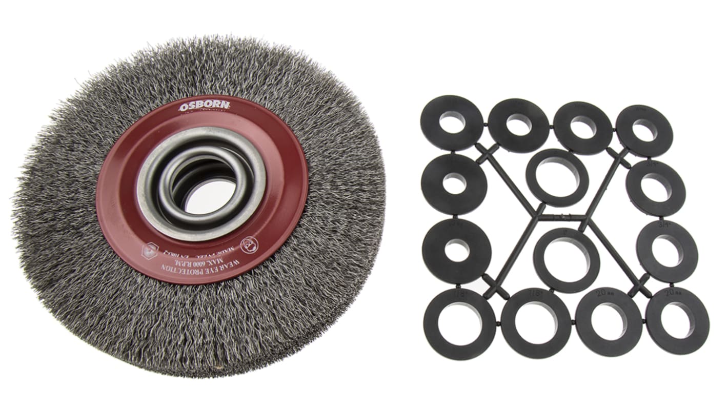 RS PRO Steel Abrasive Circular Brush, 6000rpm, 178mm Diameter