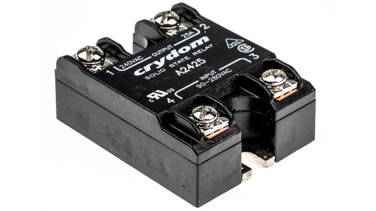 Sensata Crydom Series 1 Series Solid State Relay, 25 A rms Load, Surface Mount, 280 V rms Load, 280 V rms Control