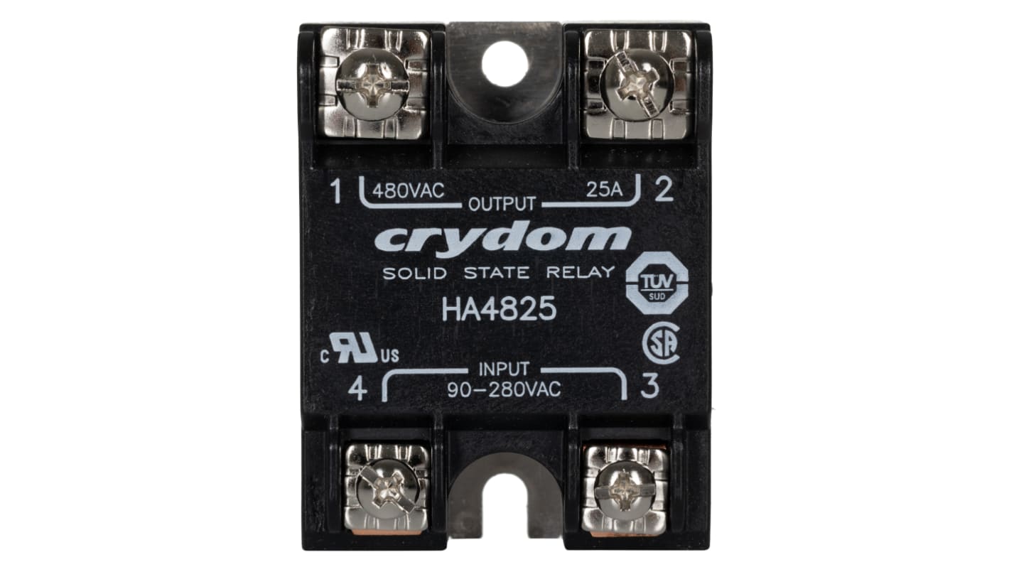 Sensata Crydom HA Series Series Solid State Relay, 25 A Load, Panel Mount, 530 V ac Load, 280 V Control