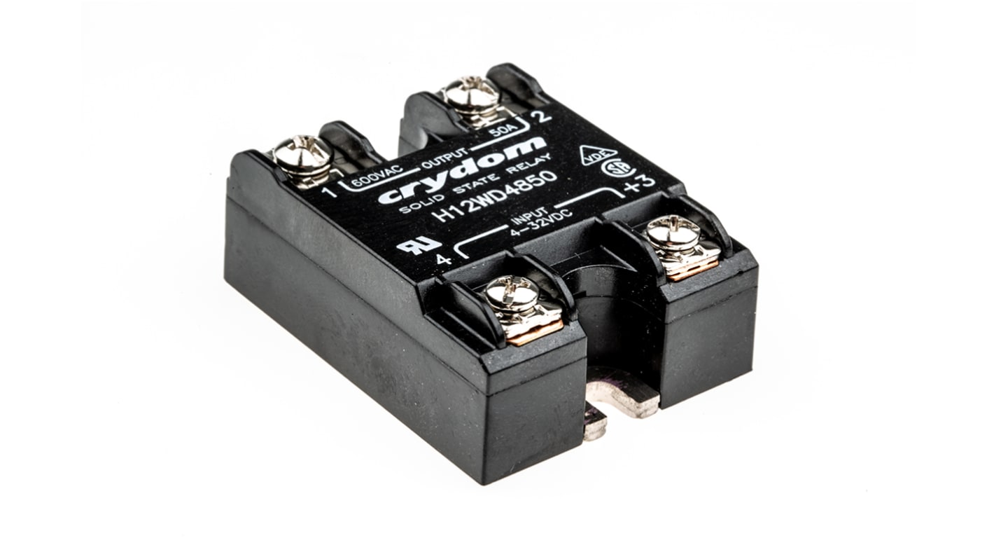 Sensata / Crydom Solid State Relay, 50 A Load, Panel Mount, 660 V ac Load, 32 V Control