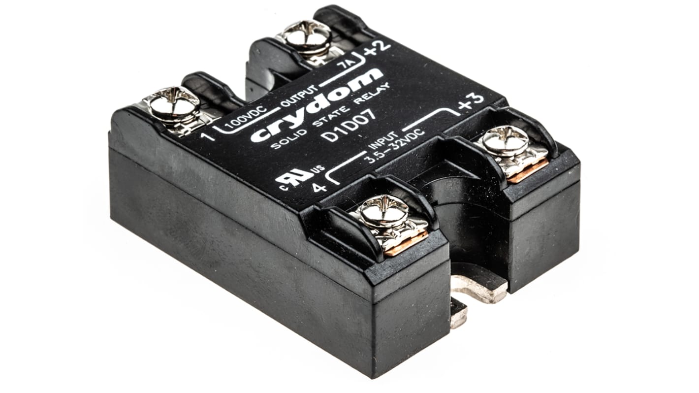 Sensata Crydom 1-DC Series Solid State Relay, 7 A Load, Surface Mount, 100 V Load, 32 V Control