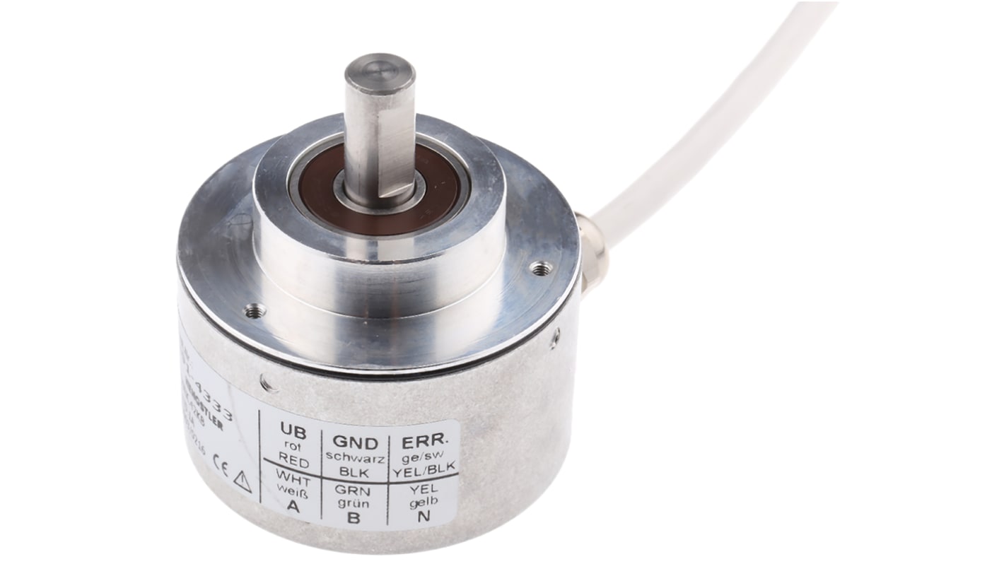 Encoder incremental Hengstler serie RI58-O, 2500 impulsos/rev, 10000rpm máx., salida Pulsar Tirar, 10 → 30 Vdc,