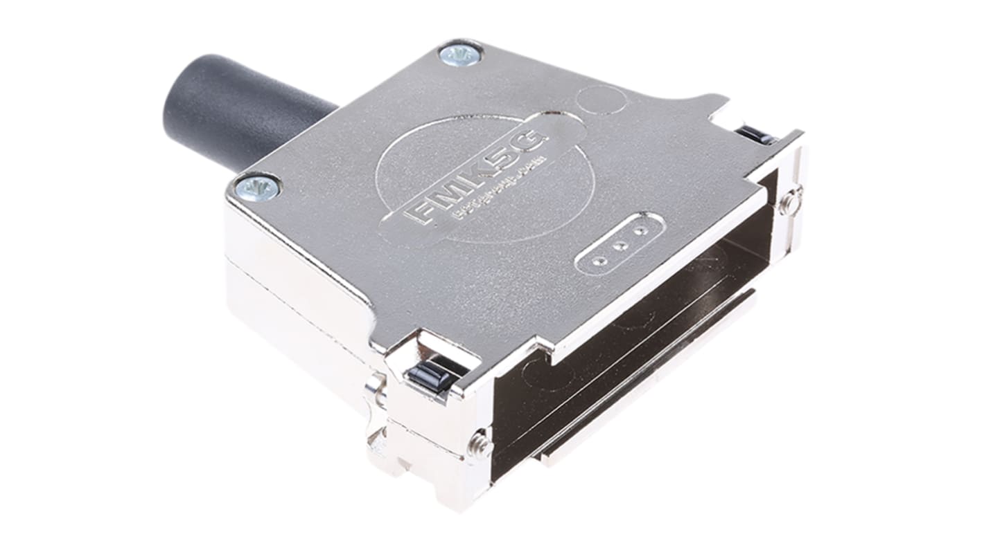 FCT from Molex FMK Series Die Cast Zinc D Sub Backshell, 50 Way, Strain Relief