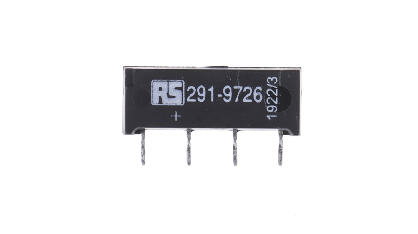 Relé de láminas Meder, SPST, 24V dc / 288mW, 1 A, montaje en PCB