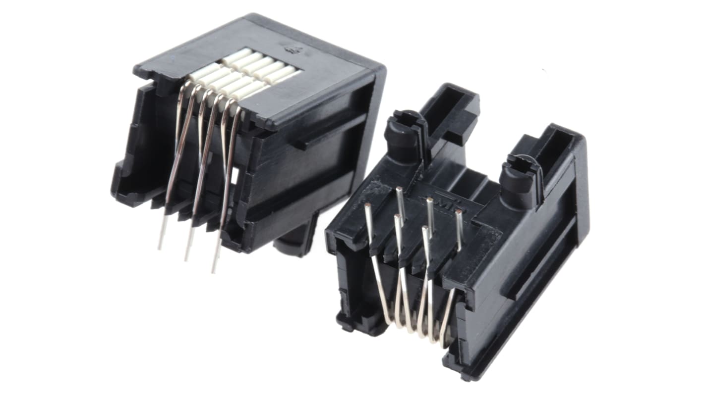 Conector RJ25 Cat3 Hembra TE Connectivity serie 0-215876, de 6P6C vías