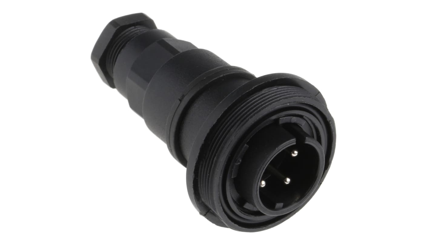 Bulgin Circular Connector, 4 Contacts, In-line, Plug, Male, IP68, Standard Buccaneer Series