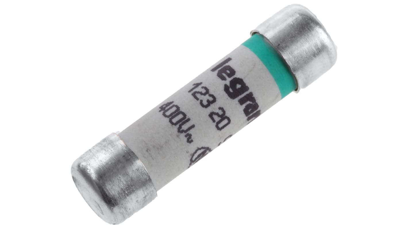 Legrand 20A F Ceramic Cartridge Fuse, 8.5 x 32mm