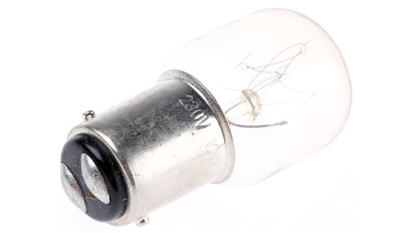 Schneider Electric Glühlampe 230 Vac/dc, BA15d Sockel Klar, Glaskolben, Glühlampe