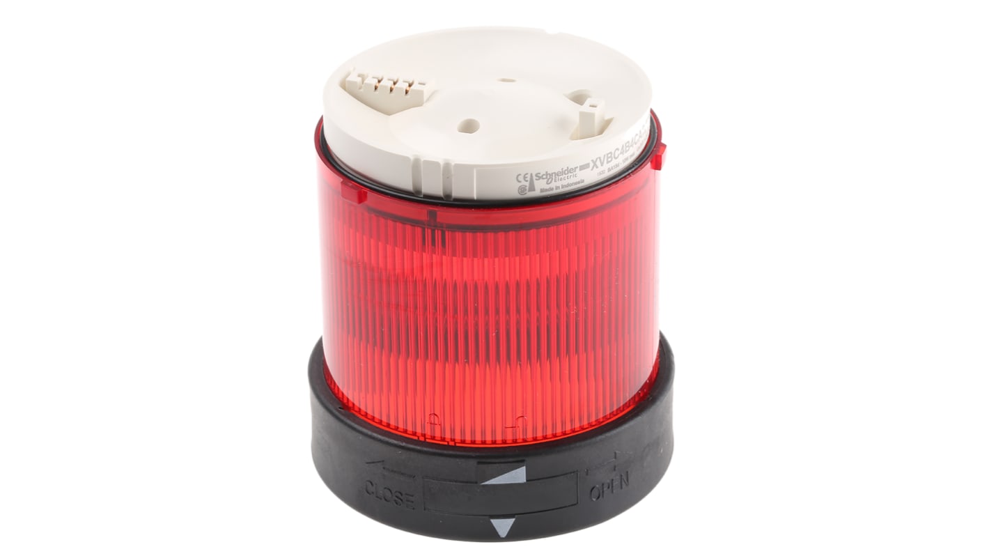 Schneider Electric Harmony XVB Series Red Flashing Effect Beacon Unit, 24 V ac/dc, Incandescent / LED Bulb, AC, DC, IP65