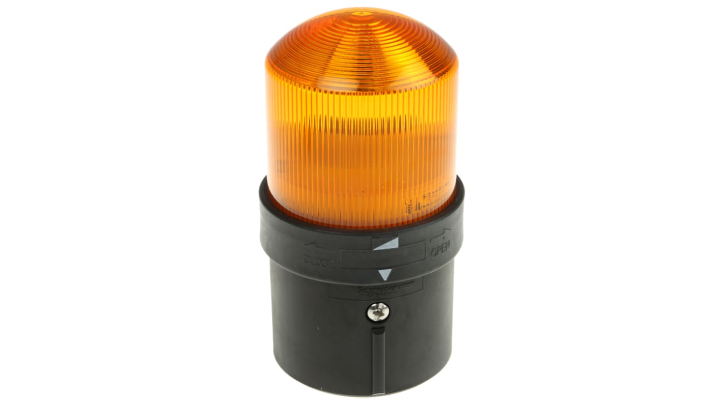 Schneider Electric Harmony XVB Series Amber Flashing Beacon, 24 V ac, 24 → 48 V dc, Panel Mount, Incandescent