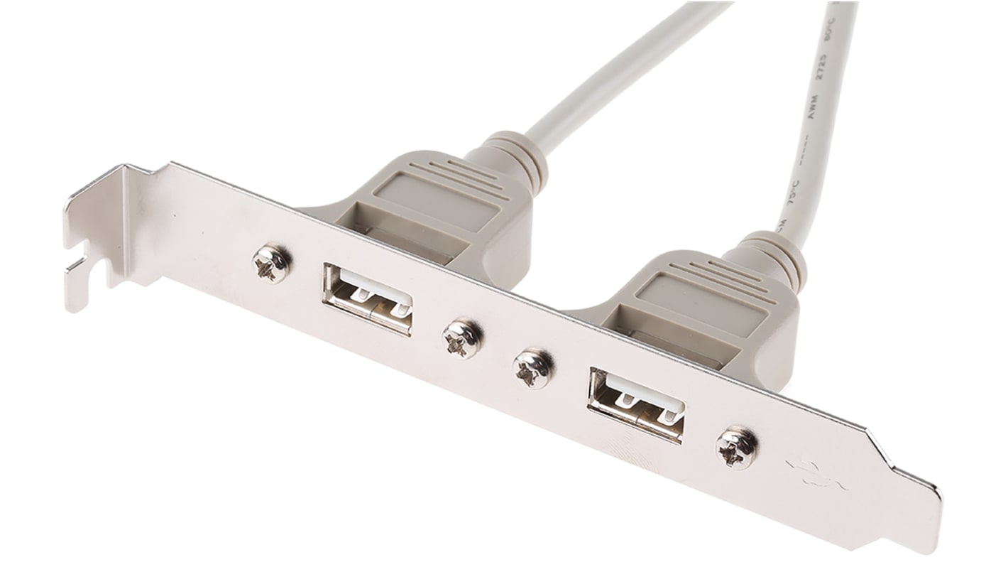 RS PRO USB-Netzwerkadapter Buchse USB 2.0 A USB A x 2 B IDC x 2 Buchse Anschluss 2