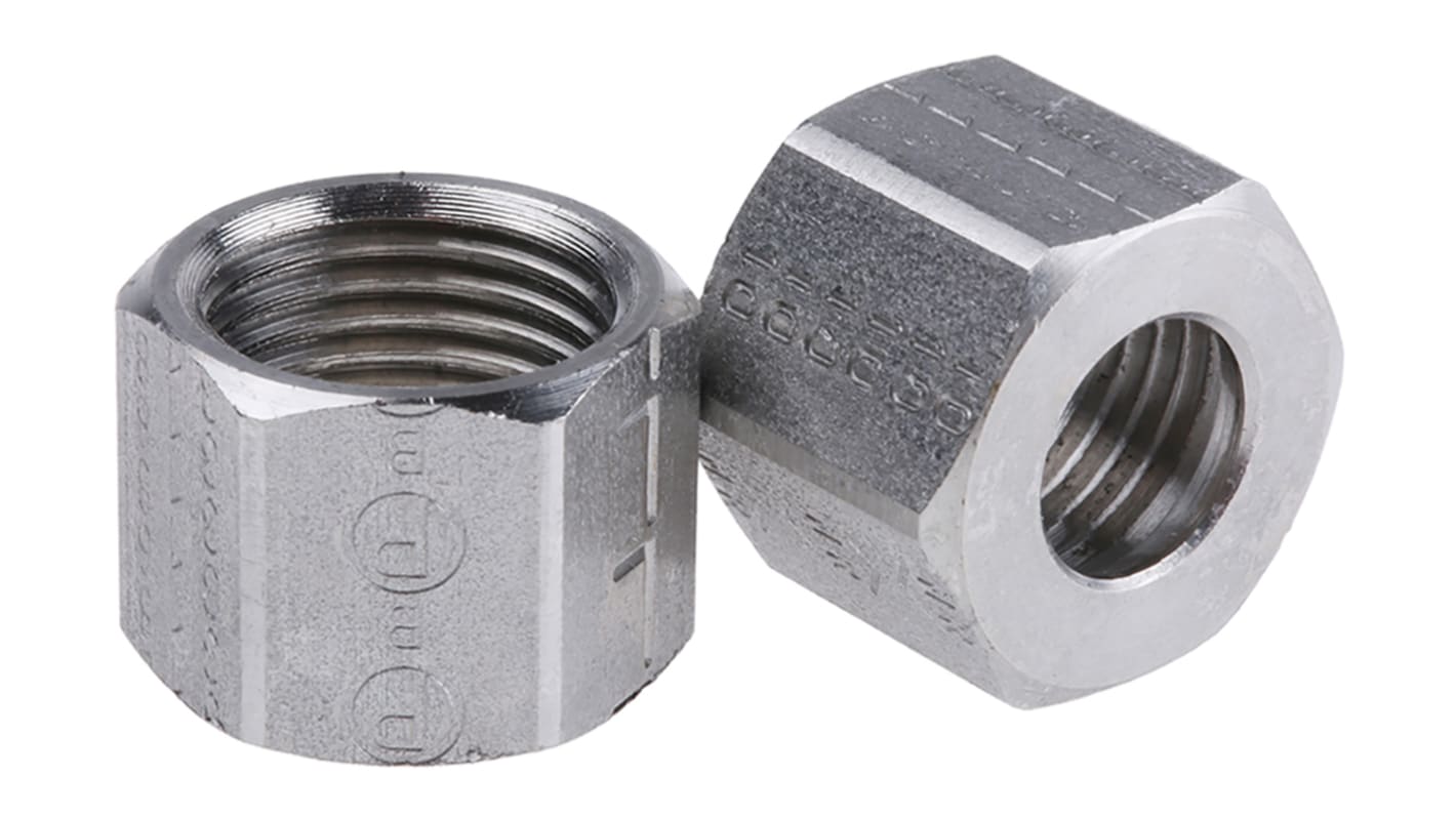 Legris Stainless Steel Pipe Fitting Hexagon Sleeve Nut Metric M16 x 1.5