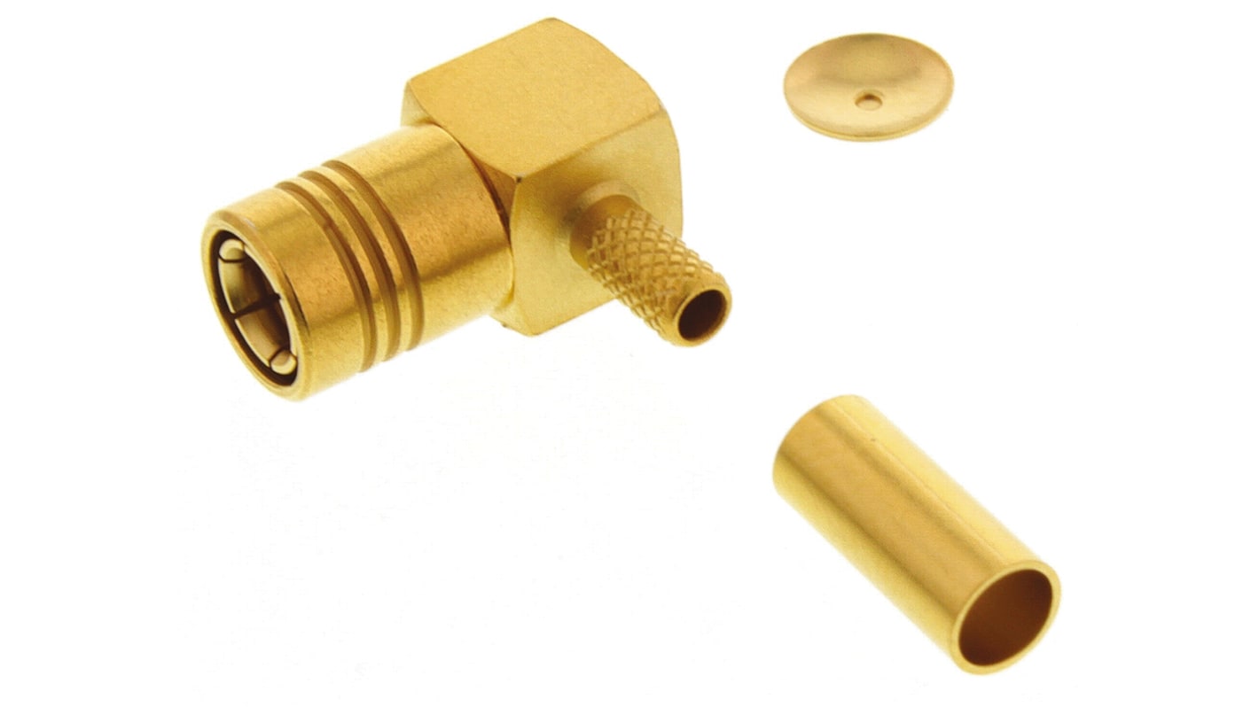 Radiall, Plug Cable Mount SMB Connector, 50Ω, Crimp Termination, Right Angle Body