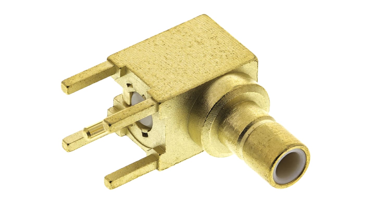 Radiall, jack Through Hole SMB Connector, 50Ω, Solder Termination, Right Angle Body
