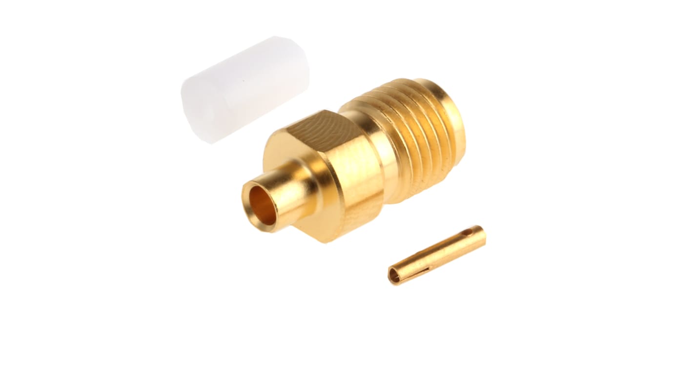 Radiall, jack Cable Mount SMA Connector, 50Ω, Crimp Termination, Straight Body