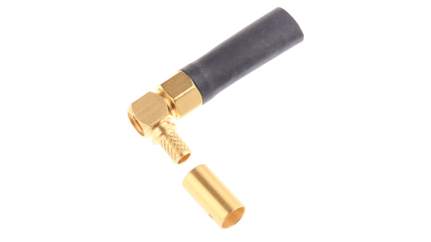 R125176000W | Radiall Right Angle 50Ω Cable Mount SMA Connector, Crimp ...