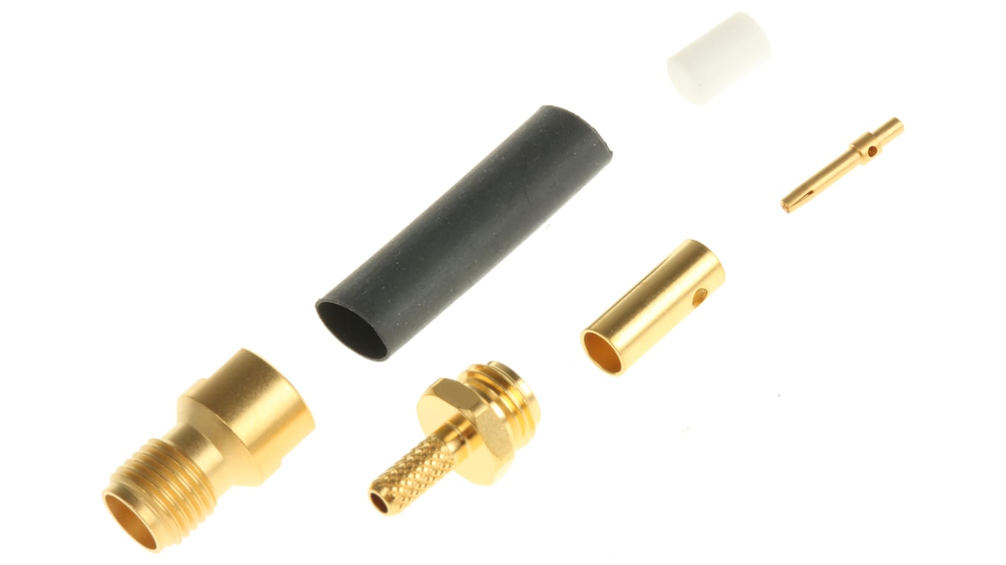 R125236000W | Radiall Straight 50Ω Cable Mount SMA Connector, Crimp ...