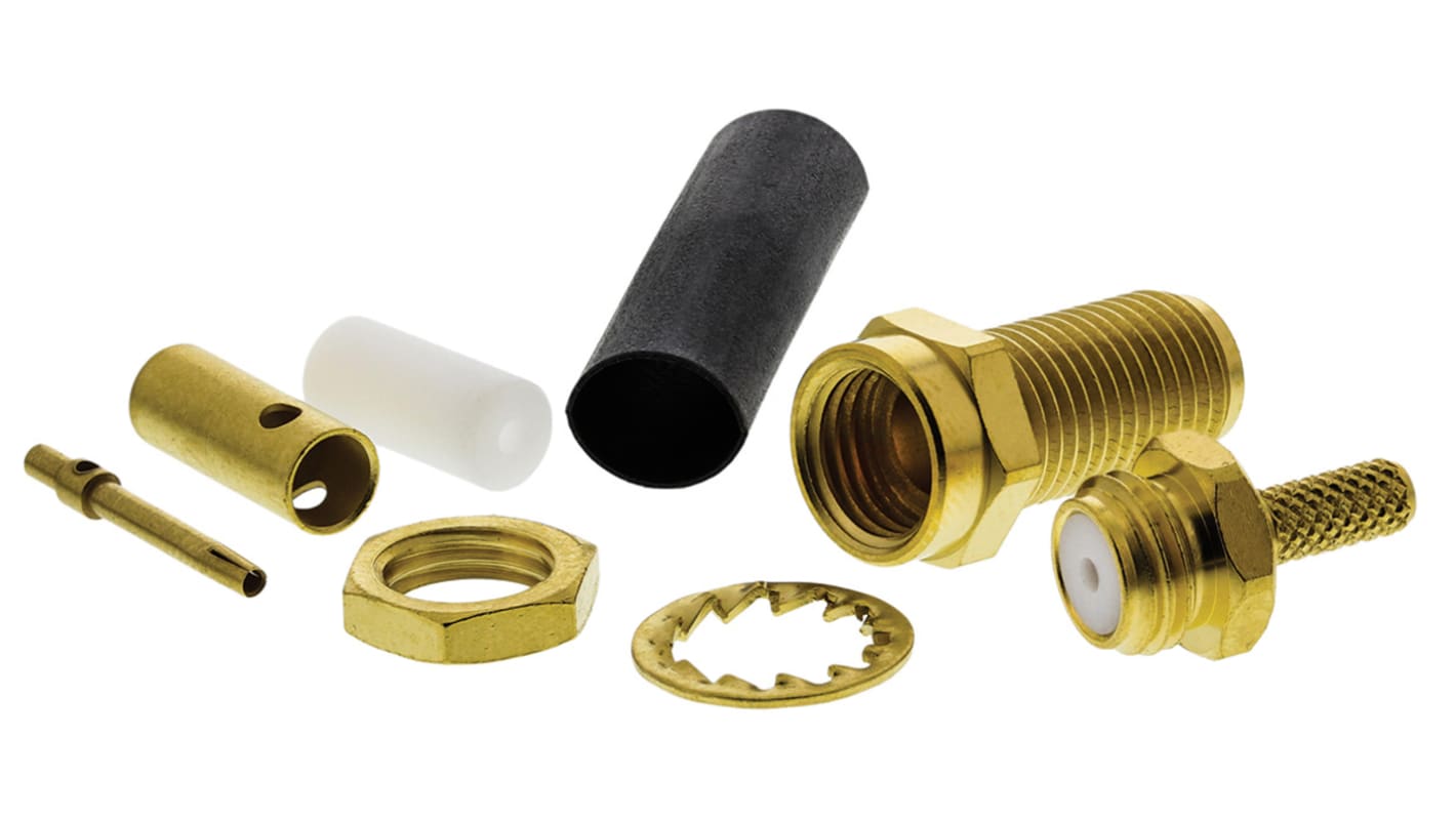 R125303000 | Radiall Straight 50Ω Panel Mount SMA Bulkhead, Crimp ...