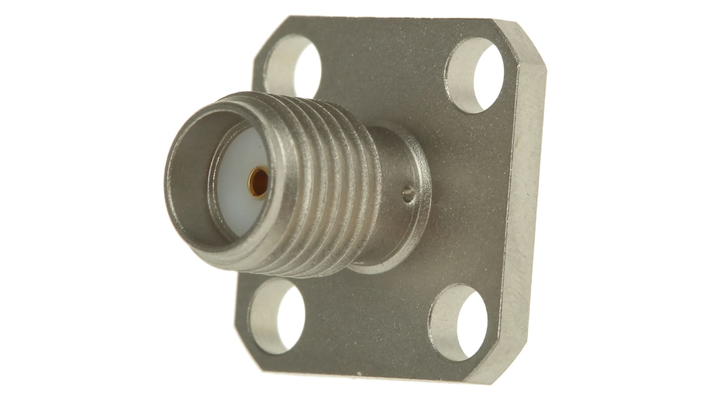 Radiall, jack Flange Mount SMA Connector, 50Ω, Crimp Termination, Straight Body