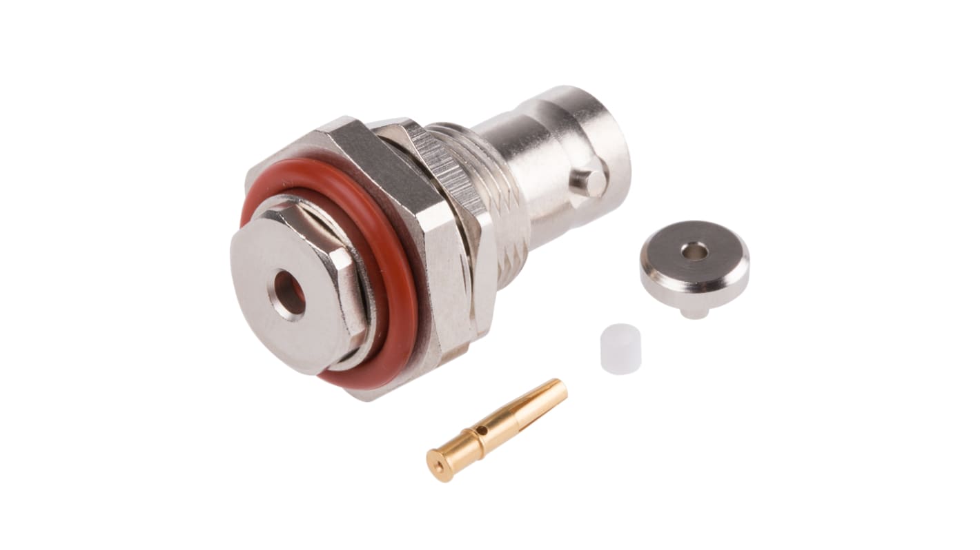 R141324000 | Radiall Straight 50Ω Panel Mount BNC Connector, jack ...