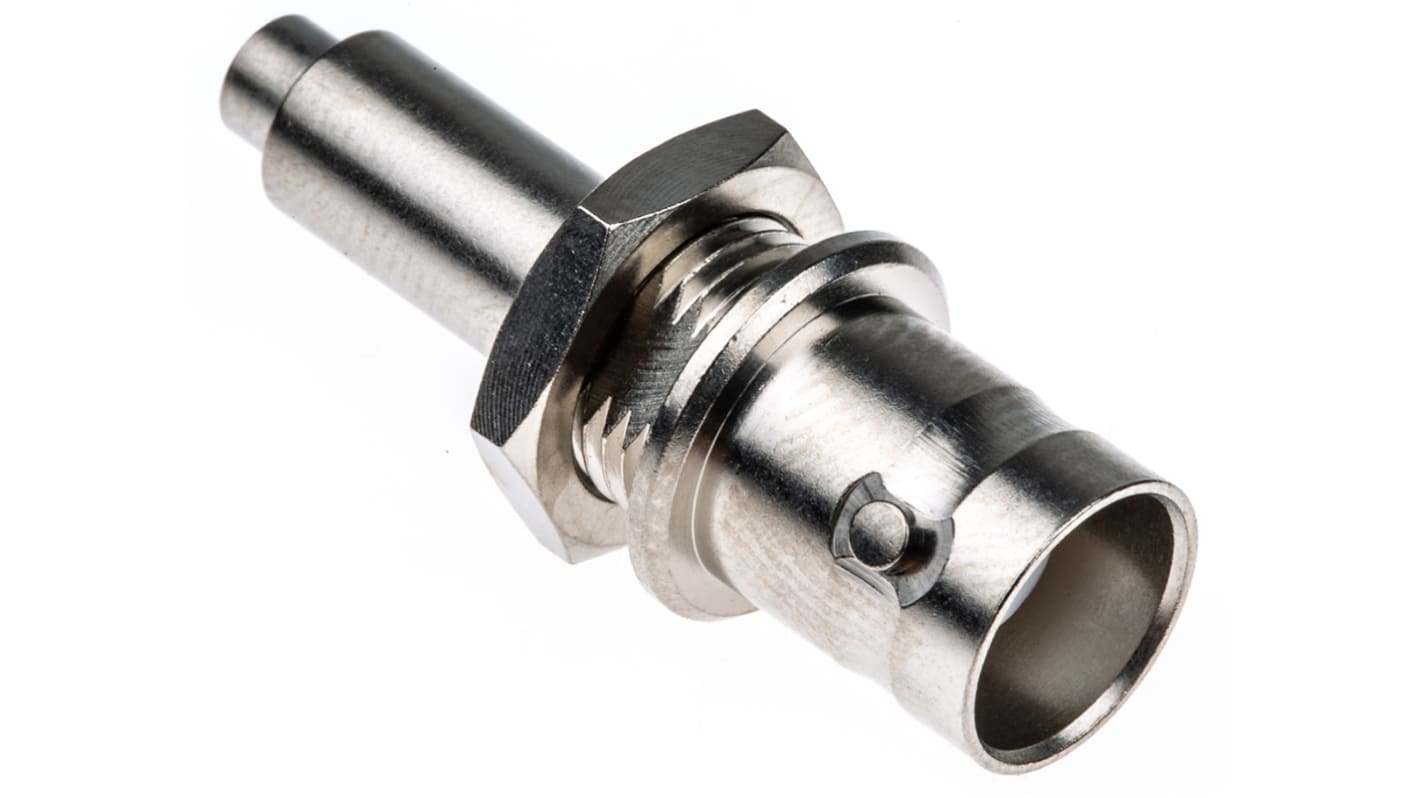 Radiall, jack Panel Mount BNC Connector, 50Ω, Crimp Termination, Straight Body