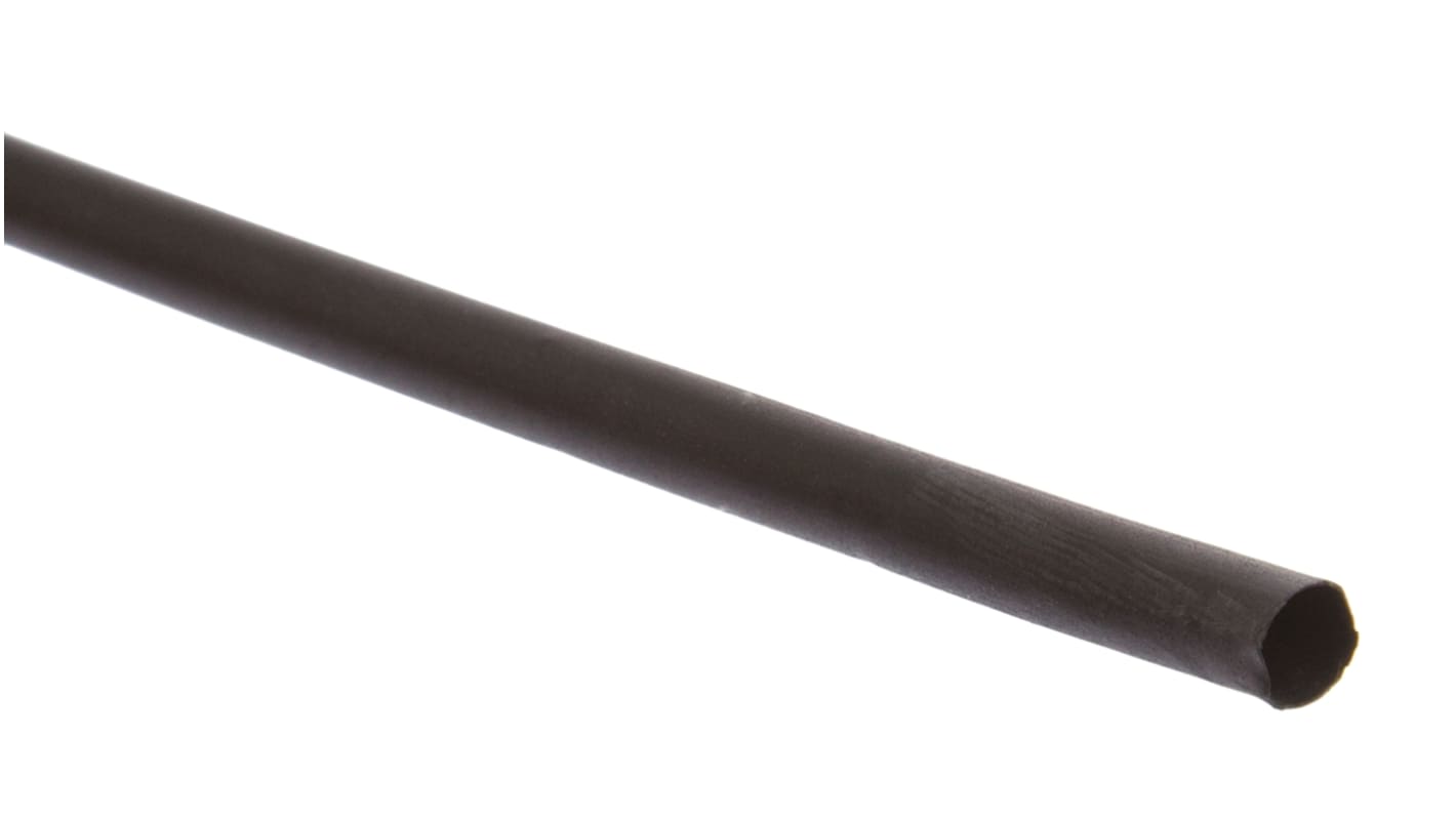 Tubo termorretráctil 3M de Poliolefina Negro, contracción 2:1, Ø 4.8mm, long. 10m